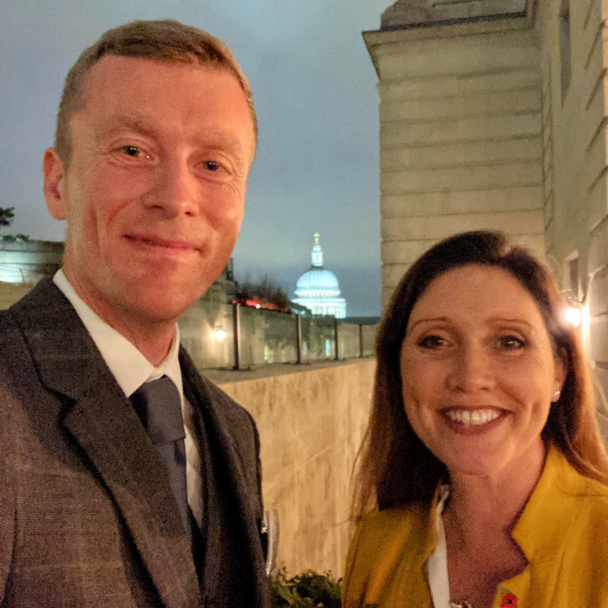 Splendid evening catching up with OFs, Leadership and Board Members in London yesterday. Photo on the terrace with our wonderful <a href="/HeadFelstedPrep/">Felsted Prep Head</a>
