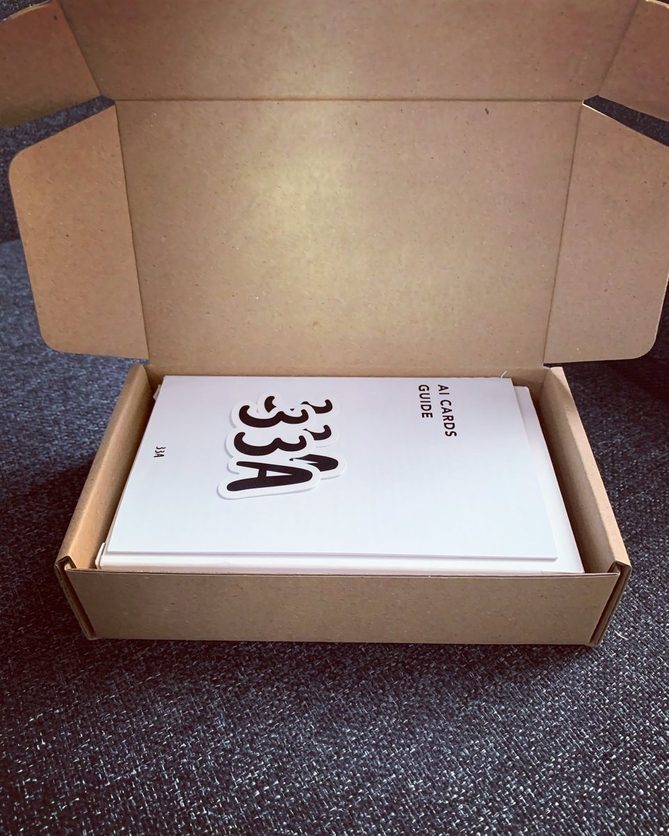 Just got the custom-sized box. Now shipping out more AI Cards. #AI #artificialintelligence #machinelearning #datascience #aidesignsprint