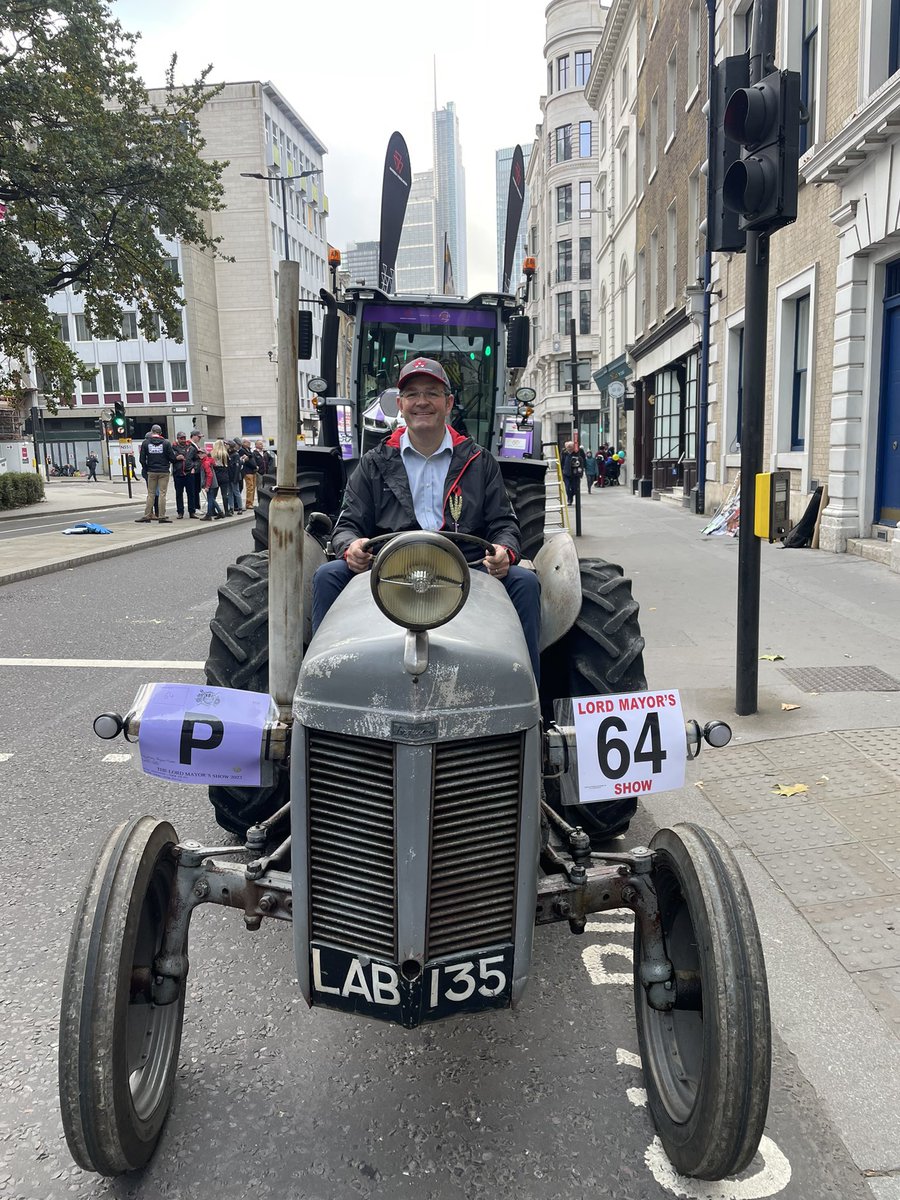 Great to be at the #LordMayorsShow celebrating everything great about British Food and Farming and reminiscing of the first tractor I ever drove - a Massey Ferguson TE20
