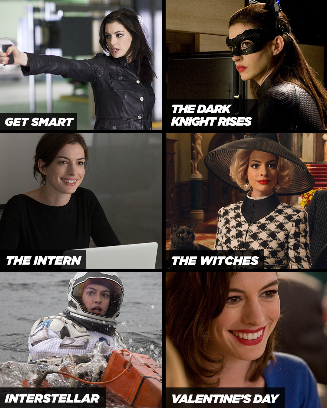 Talk about RANGE. Happy birthday to the iconic Anne Hathaway 
