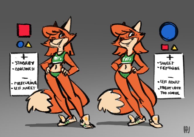 Shape study applied on Patty's design details... still deciding if to privilege the round or the square in her design.

What do you think it'd fit Patty better? I have a half idea but hearing your voice is always helpful and nice! :) 