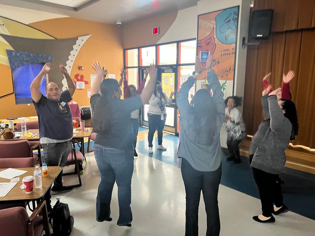 rlopez517's tweet photo. Amazing energy from all colleagues throughout Friday’s training with Mrs. L. Wagner from @IHeartCKH. Fun and practical strategies to use with our kiddos @GarciaSTEM. A teacher’s influence can never be erased 👩🏻‍🏫 🚀 🏆 👨‍🎓 🌟 https://t.co/TM8KdQMfnv