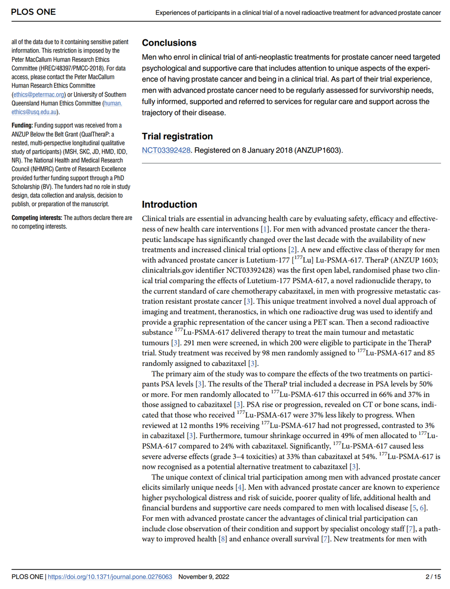 DrMHofman's tweet photo. Patient-reported Experience Measures (PREMs) from the @ANZUPtrials #TheraP study:
“I don’t know whether the cure is worse than the disease..the side effects are just not worth it
you know” (cabazitaxel)
→ https://t.co/co3KzMoqAL 
@hagsie @Nicholas_Ralph @ChambersInOz @Prof_IanD https://t.co/OEH9VIjHK7
