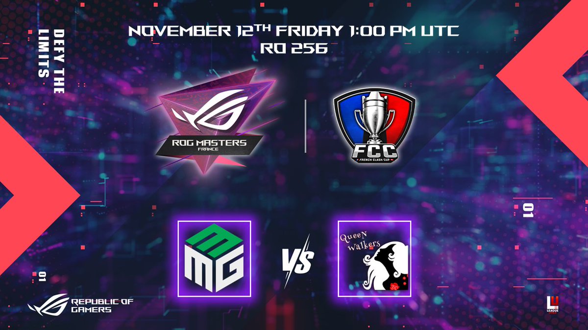 MillesimeMG's tweet photo. 👊 Aujourd'hui, début pour nous en #RogMasters organisé par la @FrenchCup, et quel match !!!
🔥 Round 1
📆 12/10/2022 à 14h (france)
🆚️ @QW_coc
🎦 à confirmer
🥵 On va jouer une finale au round 1
#mmg #csolide #fcc #rogmasters #ClashOfClans https://t.co/9dglor8K8n