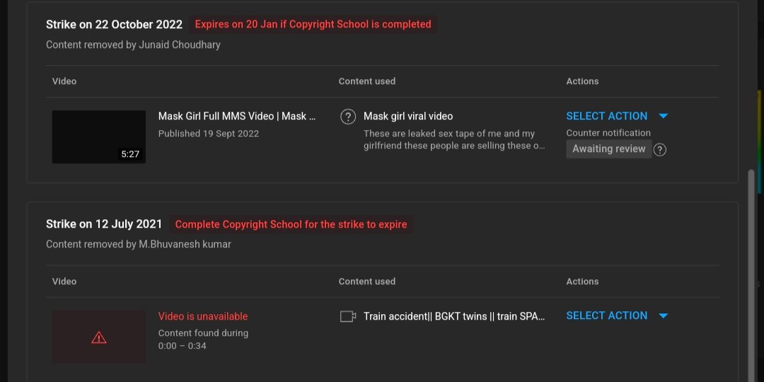 DkSingerDelhi's tweet photo. Dear @TeamYouTube There was a copyright strike on my channel 1 year ago in 2021 but that strike is still on my channel it is showing error on appeal please help me because strike time is over but status is still showing that Used to be. You can see photos. https://t.co/y6YRhgxgKL