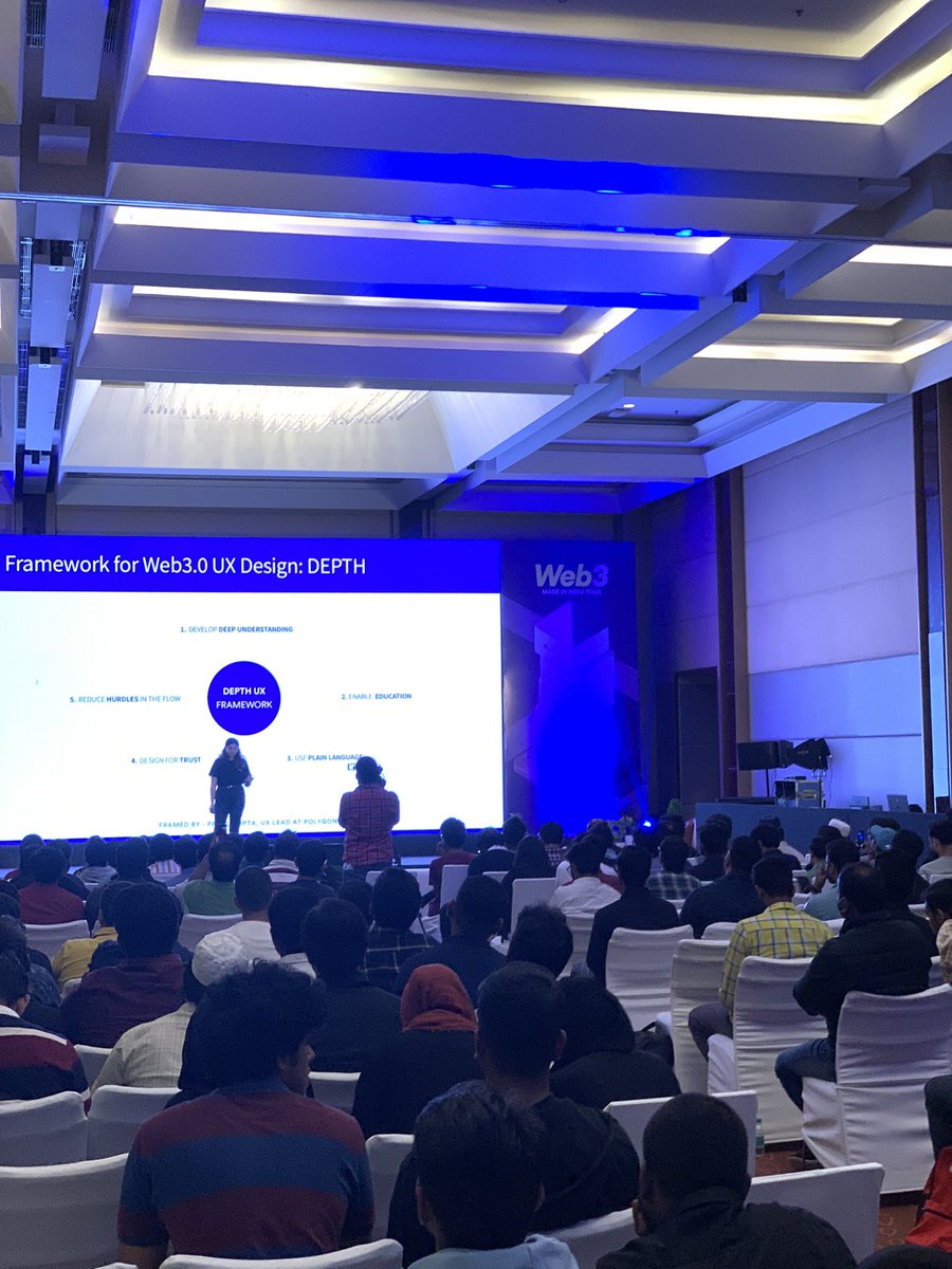 GuildHyderabad's tweet photo. Design in Web3 at Polygon/guild Roadshow #Hyderabad by @parul_gupta_
@0xPolygon @adnanali_in @codeforindia_
Excited for more talks & Panels by all the OG's in the Web3 Space #LFG
#PolygonGuildHyderabad #RoadtoPolygonConnect #Web3MadeInIndiaTour #web3 #polygonxhyderabad https://t.co/6FOoBMBjB3