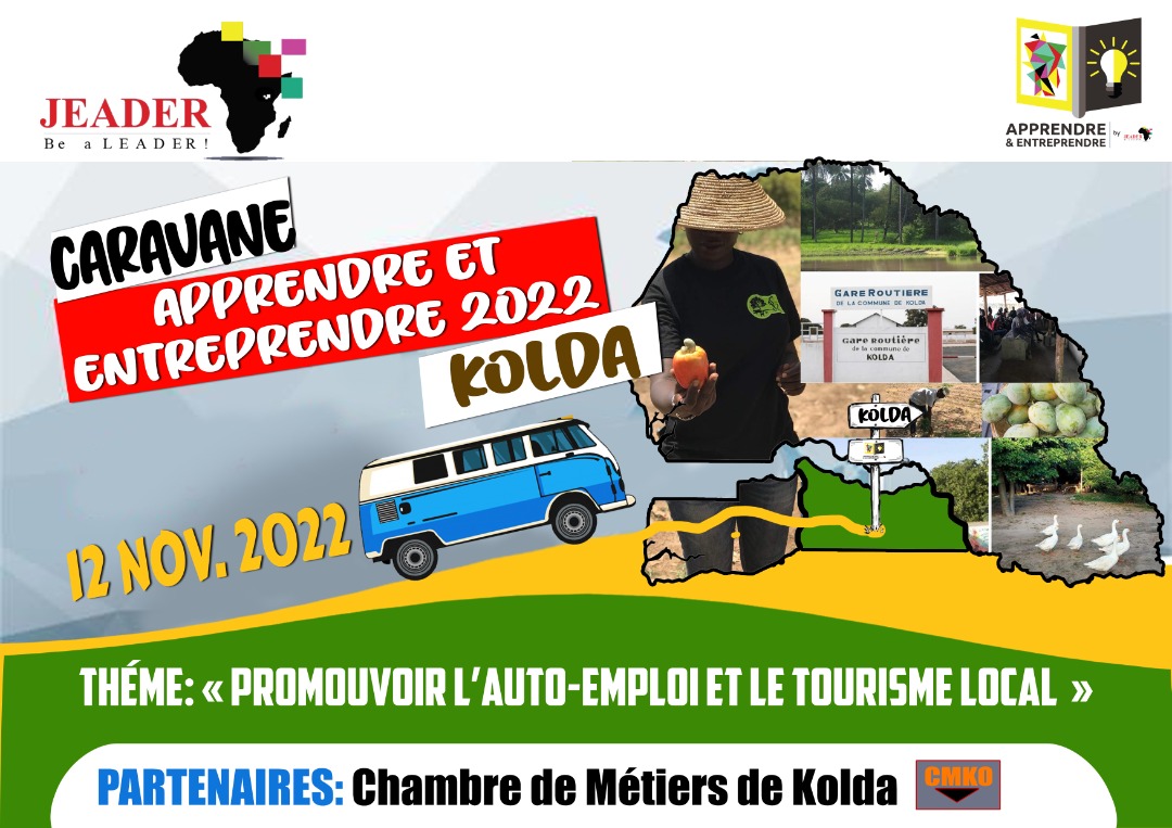 #caravaneapprendreetentreprendre est à kolda ce samedi 12 nov 2022 dans le cadre de son programme de formation en entreprenariat des jeunes le thème : <Promouvoir l’auto-emploi et le tourisme local> <a href="/dersenegal/">Délégation Générale à l'Entreprenariat Rapide - FJ</a> <a href="/Enabel_Belgium/">Enabel</a> @imajeader <a href="/USAIDSenegal/">USAIDSenegal</a> @lobs <a href="/3_fpt/">Sama Bon 3FPT</a>