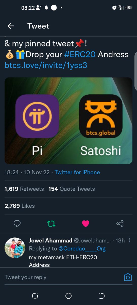 lomi_peter's tweet photo. @Coredao_____Org 0x0c00edeba5ddca71b59516a7e36b4ecd6fa14fab https://t.co/mIJu2KSgmg