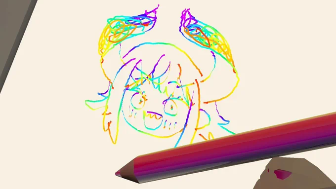 これはVR空間で描いたレヴィちゃん 