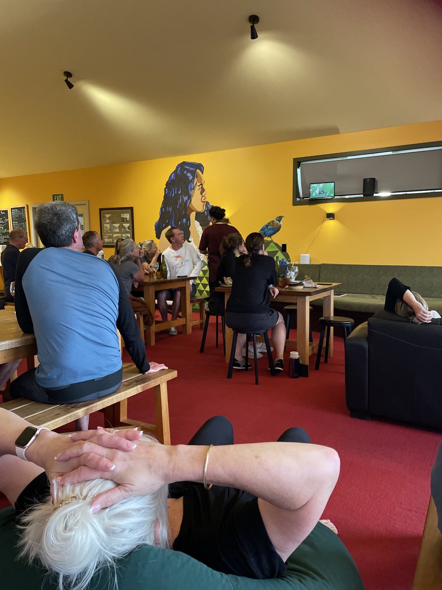 woofills66's tweet photo. Glued to #nzblackferns at the Timber Trail Lodge @timbertrailely in the back of beyond, with limited tech holding out so far https://t.co/vG54eeZsok