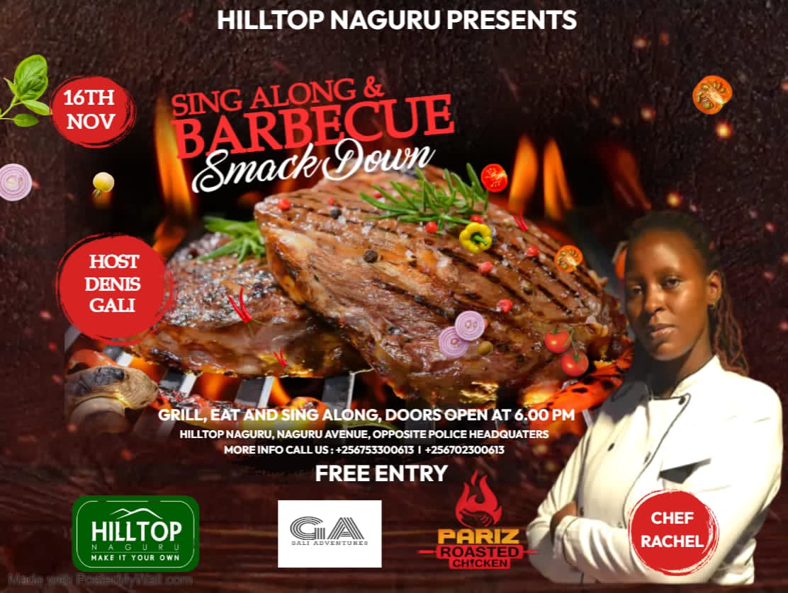 BBQsmackdownug's tweet photo. Love #bbq, #chillingout and #networking Sing Along &amp; Barbecue smackdown is back @HilltopNaguru  #wednesday with Host Gali Dennis &amp; Chef Rachael - 1st Challenger for the 3rd BBQ Smack down Competition in December 2022 . #foodlovers #foodtourism #bbqsmackdownug #bbqsmackdown https://t.co/QoqpeczvPd