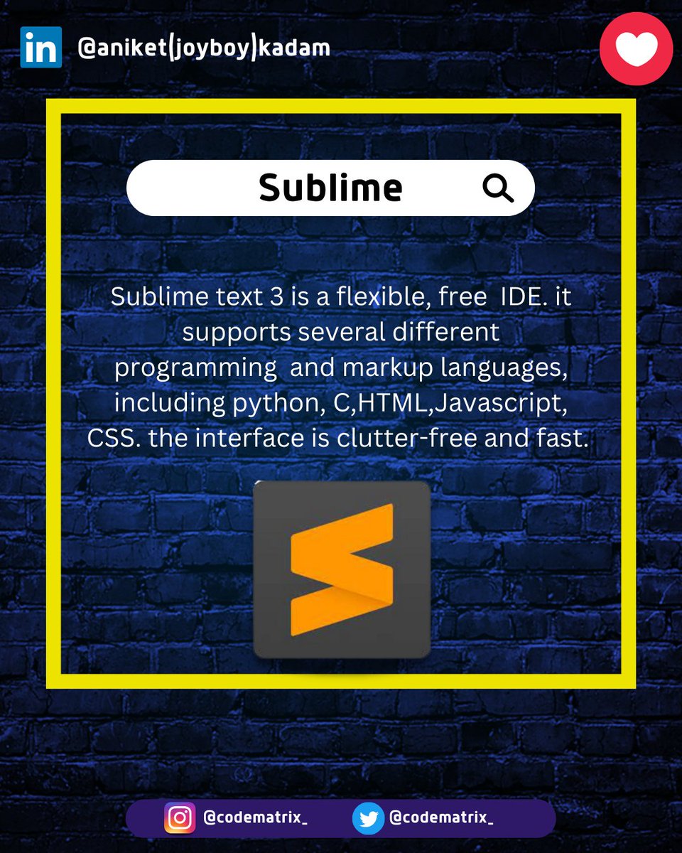 CODE_MATRIXX's tweet image. IDE&apos;s for web developers.
.
.
.
.
.
.
.
Hashtags:
#web #developer #html #css #code #programmer #ide #webdevelopment #programmingmemes #frontend #backend #programmers #coder #programminglife #programmingisfun #vscode #git #tech #technology #techinformer