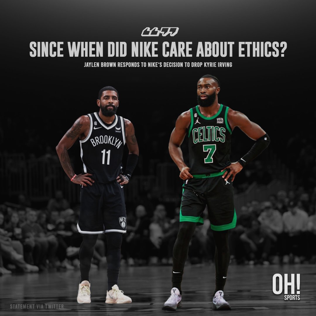 OhSportsPH's tweet photo. Jaylen Brown slams Nike for being hypocritical about ethics.

https://t.co/v9WNpsKUuX

#NBA #basketball #sports #fyp #viral #nike #kyrieirving #JaylenBrown #kyrieirvingshoes #updates #foryoupage #BasketballBuzz #OhSportsPH https://t.co/L4uuybewc3