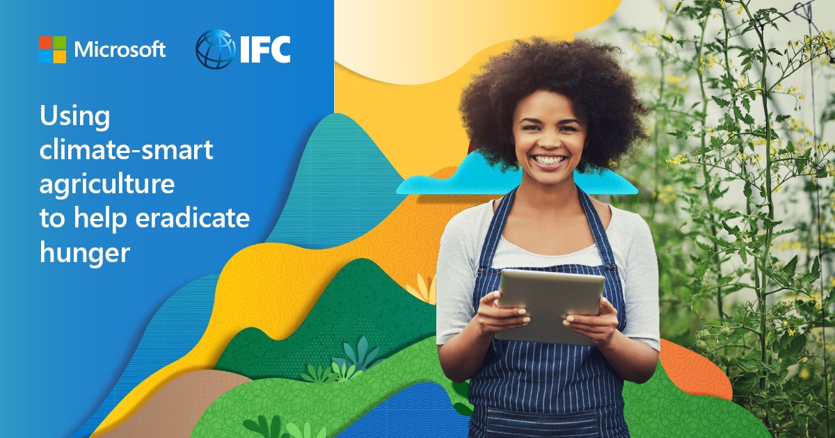 Climate-smart agriculture is a crucial pathway toward food security. 
 
#MicrosoftATO will participate in robust discussions at #COP27 on how technology can be leveraged to support this aspect of Agri-tech.
 
#MSFTatCOP27 <a href="/IFC_Org/">IFC</a> <a href="/KunleAwosika/">Kunle Awosika</a>