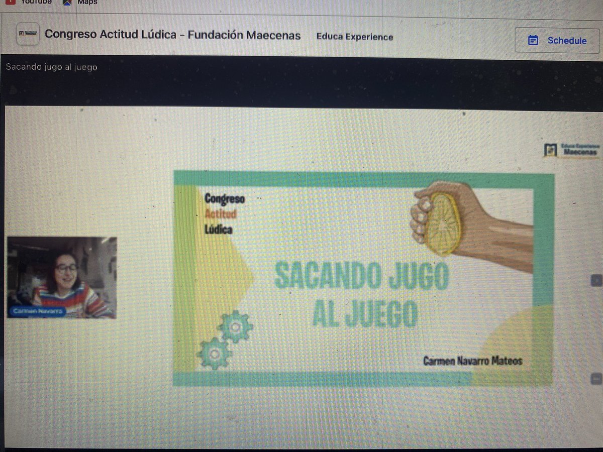 Comienza la ponente Carmen Navarro “Sacando jugo al juego”. <a href="/gogos20/">Miquel Flexas</a> <a href="/MaecenasEyC/">Maecenas Educación</a> <a href="/Maecenas4/">MAECENAS EDUCACION</a>