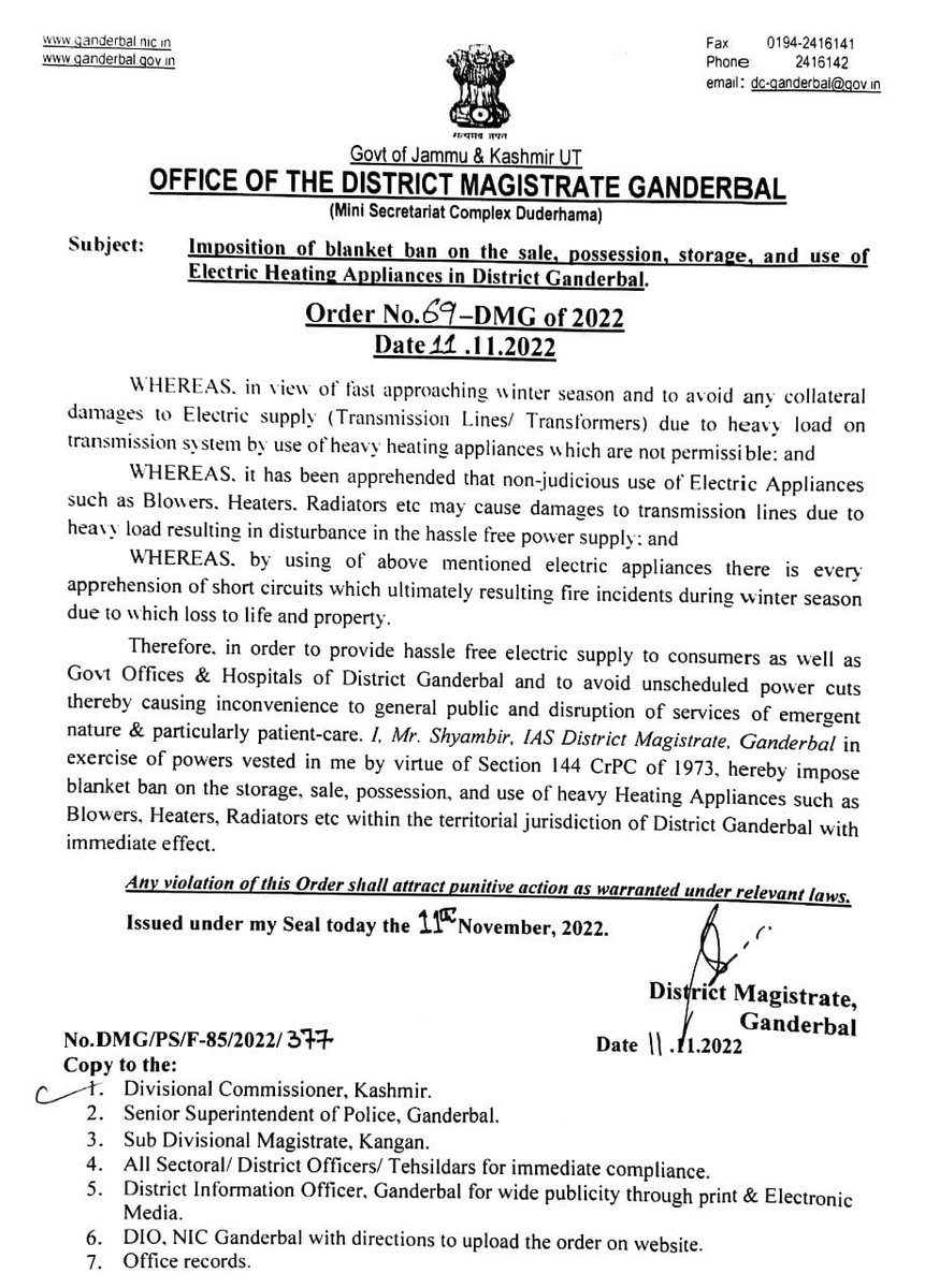 24x7 power supply promise. "We can provide it only if you shiver". Does Jammu switch off it's ACs and fans during summers