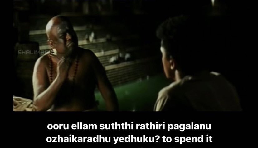 SandhyaGopak's tweet photo. @AdvocateSabari to spend it on experience dana https://t.co/FLO4MLvOXY