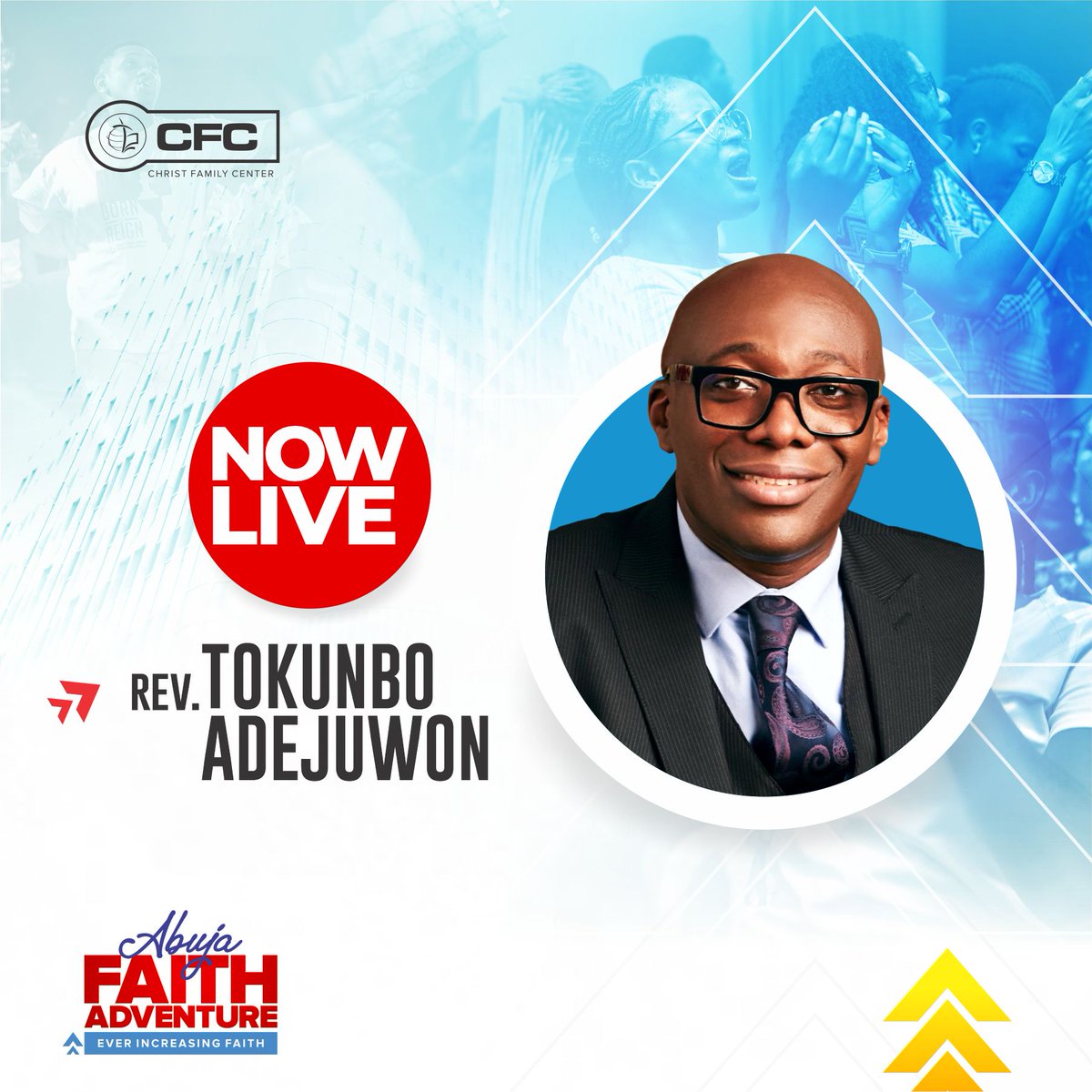ChristFMinistry's tweet photo. Receive the ministry of Rev. Tokunbo Adejuwon at Abuja Faith Adventure 2022, Day One, morning session.
Connect LIVE now on https://t.co/cuiiULG6pZ for video or https://t.co/ahjRNVist4 for audio.
#AbujaFaithAdventure
#EverIncreasingFaith
#DayTwo
#ChristFamilyMinistry
#LoveIsKi https://t.co/mstMl3iflt