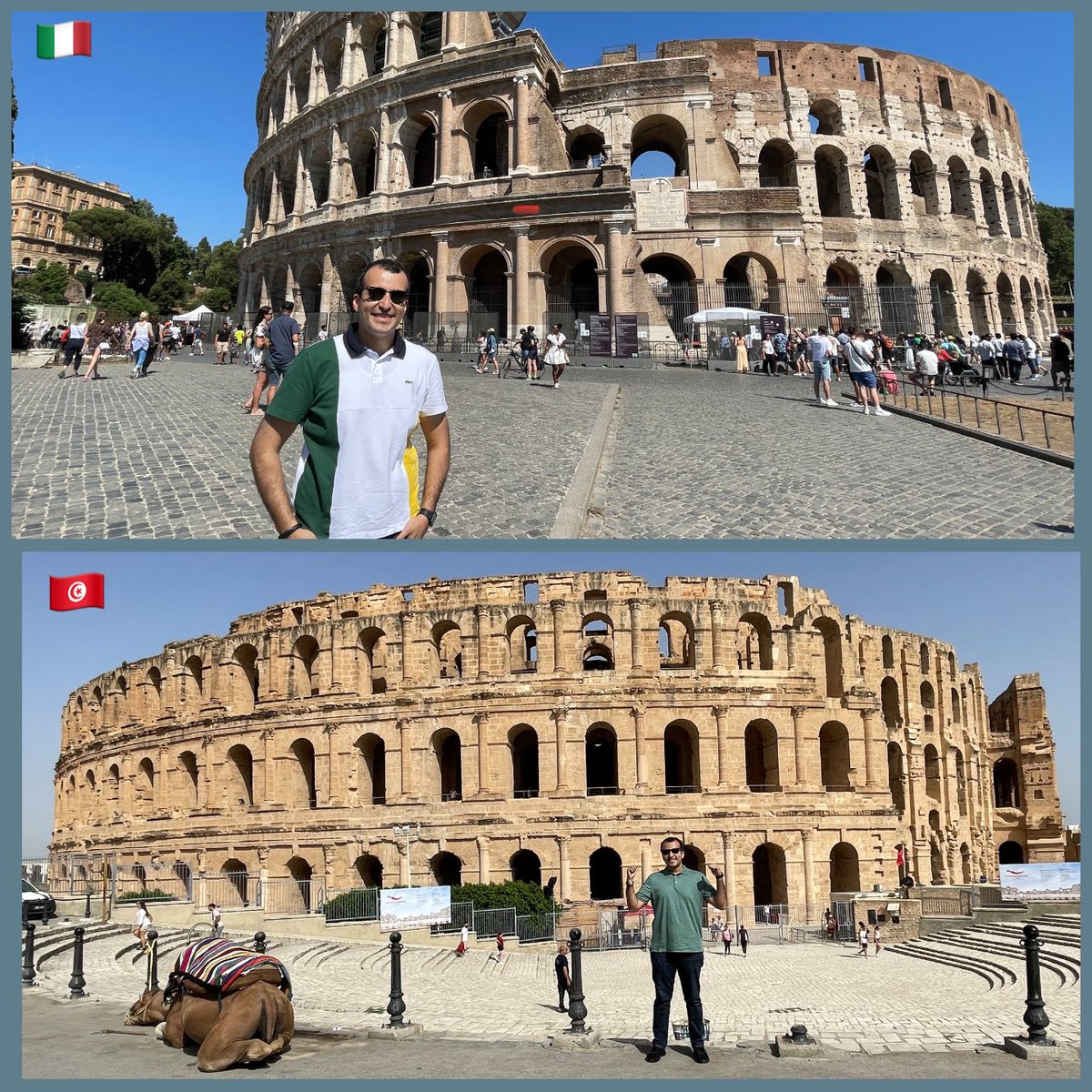 DrElhakim's tweet image. Honored to have the chance to visit the larget two #Roman #Amphitheaters still existing on earth:
- The Colosseum in Rome #Italy 🇮🇹
- El Djem in Mahdia #Tunisia 🇹🇳
This human heritage is a priceless treasure that we must all preserve in order to pass it to the future generations.