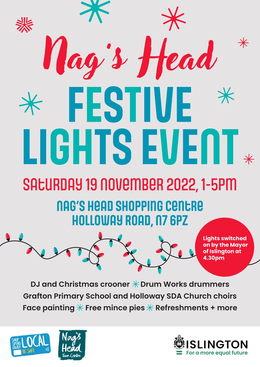 Next Saturday, hear the wonderful @Grafton_Primary and Holloway SDA Church choirs along with music from Johnny Boy Moore, <a href="/drum_works/">Drum Works</a> and DJ. Also face painting inside @Selbys_Holloway and stalls from <a href="/Manor_Gardens/">Manor Gardens</a>, <a href="/streetskitchen/">Streets Kitchen</a> &amp; North Library as well as refreshments for all