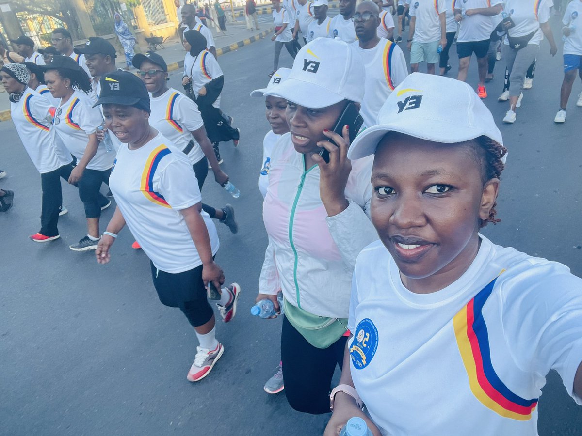 Enjoy getting fit and healthy! Enjoy burning off your fat! Enjoy the sweat!Today I enjoyed  the walking. 7km #itcanbedone#nbaa50yrs#EYTanzania