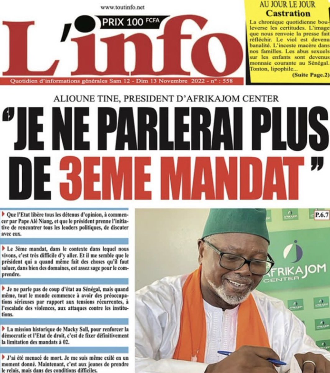 LansanaGagny's tweet photo. @aliounetine16 si tu baisses la garde qui va recoller les morceaux j’ose espérer que ce ne sont pas les armes non conventionnelles de #AbdouFall #KassePhilo et les autres qui se disent #boucliers qui te font reculer #FreePapeAleNiang #FOCUS2024 https://t.co/j8bFm419fB