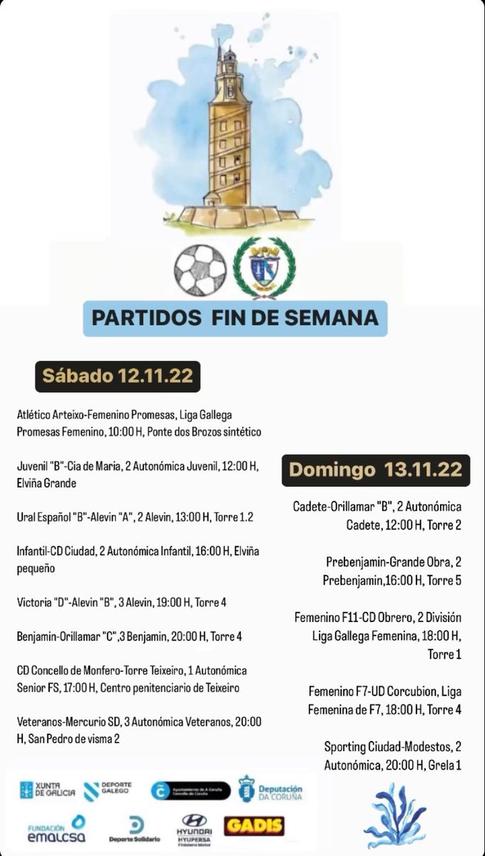 clubtorresd's tweet photo. Todo listo para unha nova xornada 💪💙⚽👏 A desfrutala💪💪💪💪💪 #ForzaTorre #fútbolbase #deportebase #fútbolfeminino #deportesolidario
@FundEmalcsa @HyupersaFMotor - @futgal @ConcelloCoruna https://t.co/zVJk2i8NcF