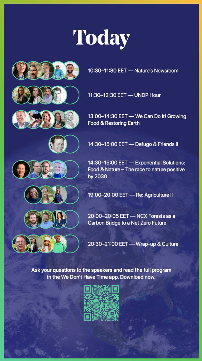 WeDontHaveTime's tweet photo. Welcome to Day 6 of our #COP27 Climate Hub broadcast, live from the Nature Positive Pavilion in Sharm El-Sheikh

Don't miss our existing sessions and watch now on @WeDontHaveTime ⤵️
https://t.co/xU7Hgs8Lfy https://t.co/iIB4ShyueC