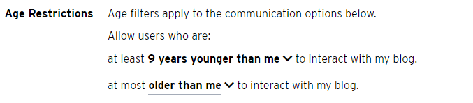 Featherbetha's tweet photo. @GreenGale2000 Not to mention it even has a fun little 'age restriction' system where if the individual is a certain age below or above you, you can decide who can see your content and who can't ♥ https://t.co/Wtx1GCR8tB