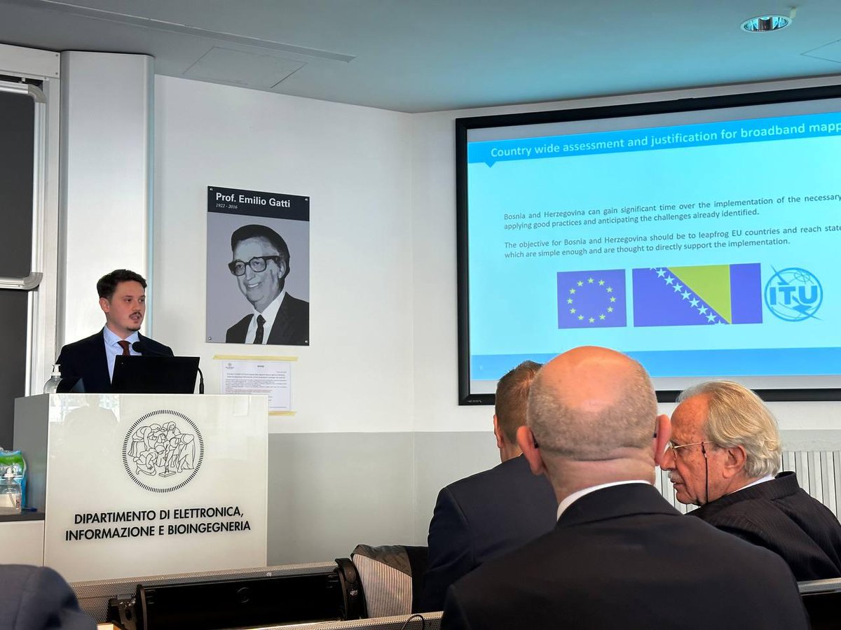 ITUEurope's tweet photo. .@ITUEurope @Elind_Sulmina pleased to contribute to the #EMREG conference (Milano, #ITALY) and discussion on national #broadband mapping systems, focusing on recent developments in #BosniaHerzegovina https://t.co/8ZzNq779tX