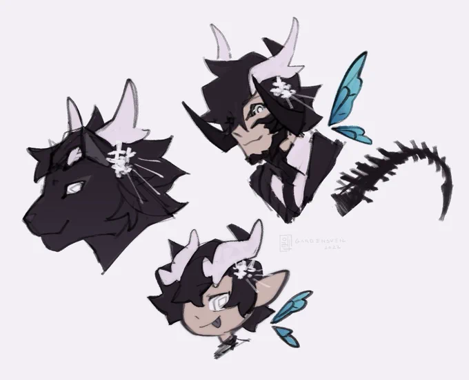 FFXIV // Blight as a hroth, au ra and lala  