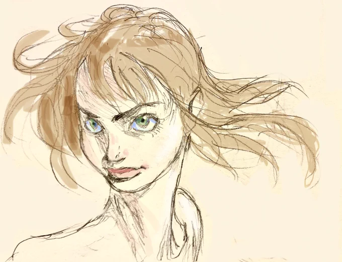 あっ、そうだこの落描き気に入ってるから再掲しーよっと。#落書き 