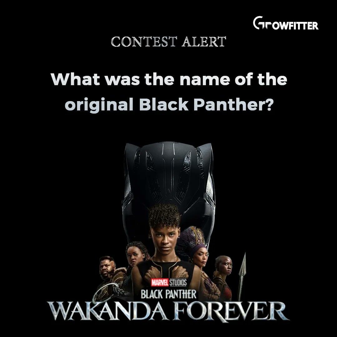 growfitter's tweet photo. #ContestAlert
What was the name of the original Black Panther?
•Follow @growfitter •Comment below 
•Join Walk Like A Superhero Challenge 
10 Lucky winners will win Amazing Marvel T-shirt 
Every participant will get Free St. Botanica Coffee Facewash
#BlackPanther #Giveaway #win https://t.co/lC79reGDsV