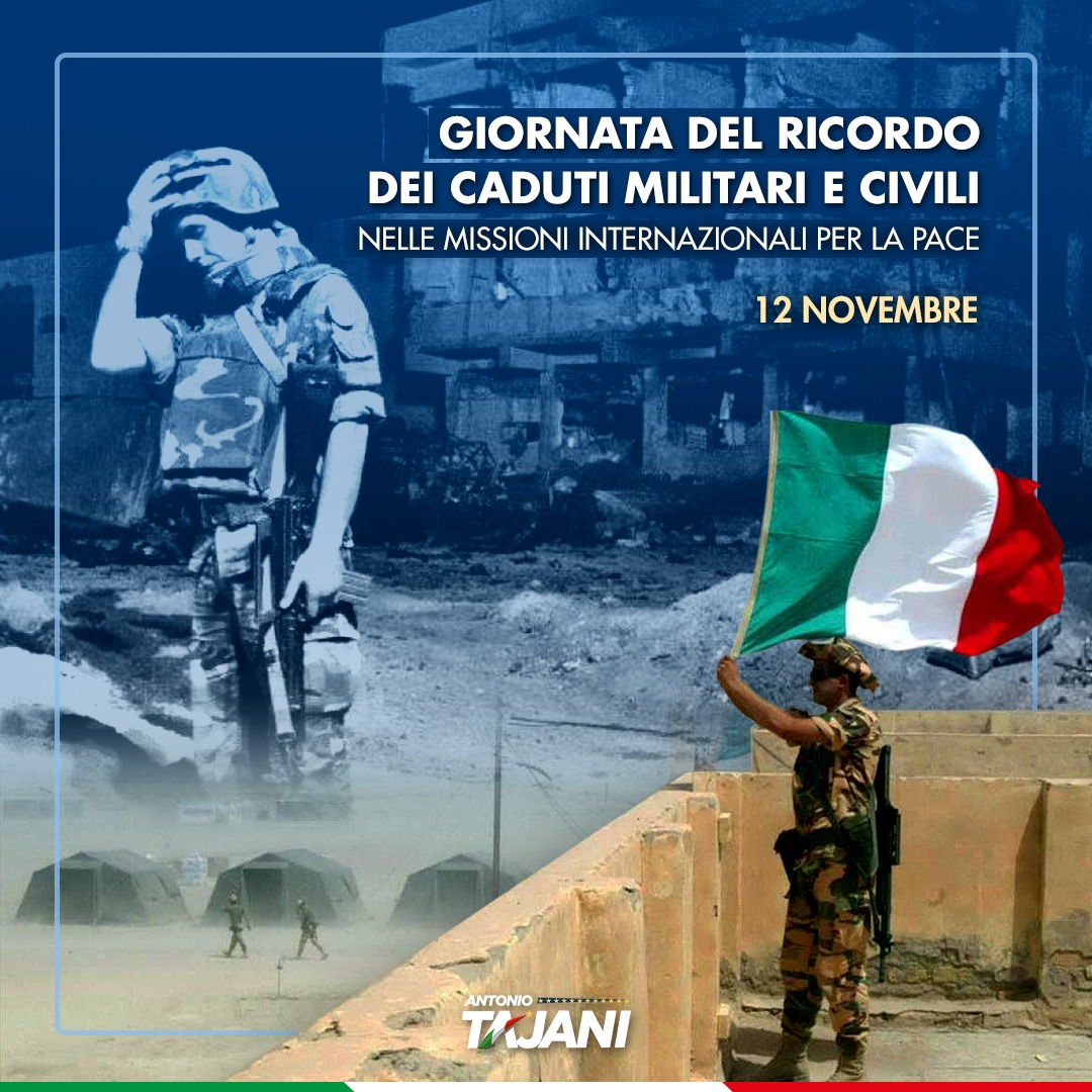 Ricordiamo chi ha perso la vita in nome della libertà e della democrazia. Chi ha tenuto alto il Tricolore in tutte le missioni internazionali per la pace. Oggi in particolare rendiamo onore ai caduti di Nassirya. 
#12novembre 🇮🇹