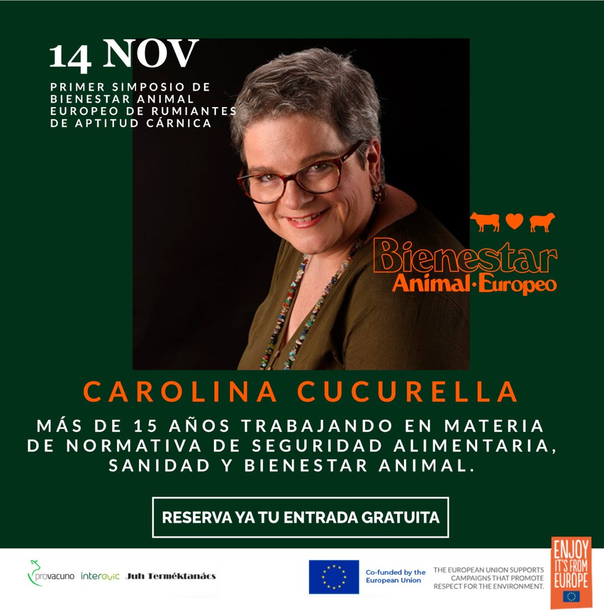 Mercasa_mercas's tweet photo. El lunes tendrá lugar el I Simposio de Bienestar Animal Europeo 🇪🇺 con especial atención a las propuestas legislativas ⚖️
@carolacucurella veterinaria de la #UECBV hablará de los debates y perspectivas futuras de #bienestaranimal
👉 https://t.co/8lNVviXWJw
#EUAnimalWelfare 🇪🇺💚 https://t.co/BdBywwEy0N