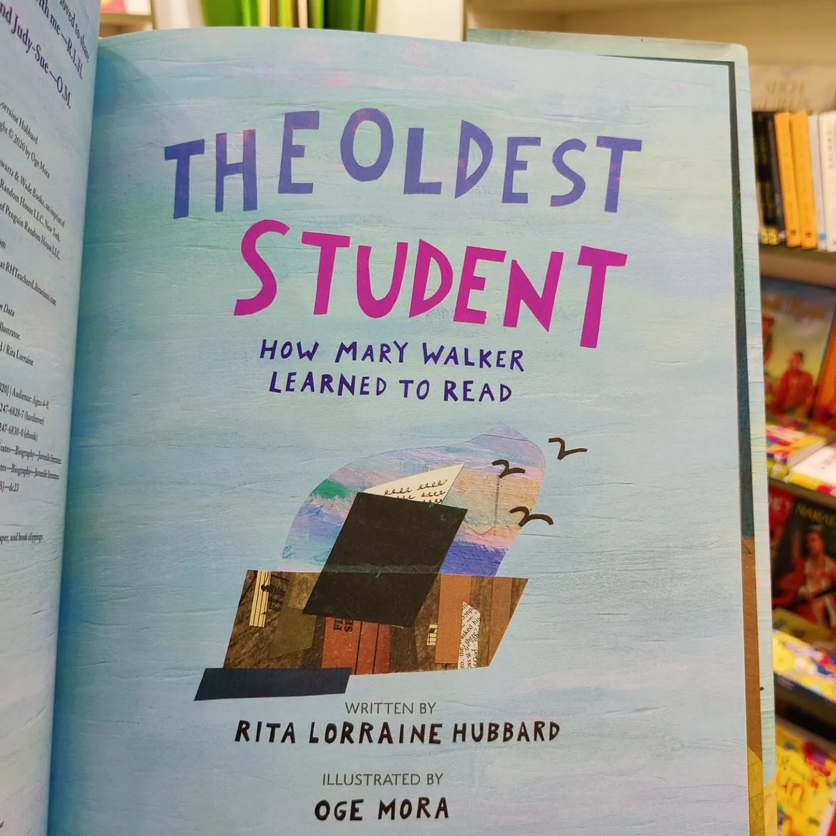 ReadandRise01's tweet photo. THE OLDEST STUDENT: HOW MARY WALKER LEARNED TO READ.

Imagine learning to read at the age of 116! Discover the true story of Mary Walker, the nation’s oldest student who did just that, in this picture book from a Caldecott Honor-winning illustrator and a rising star author. https://t.co/uxZ9tpbGKF