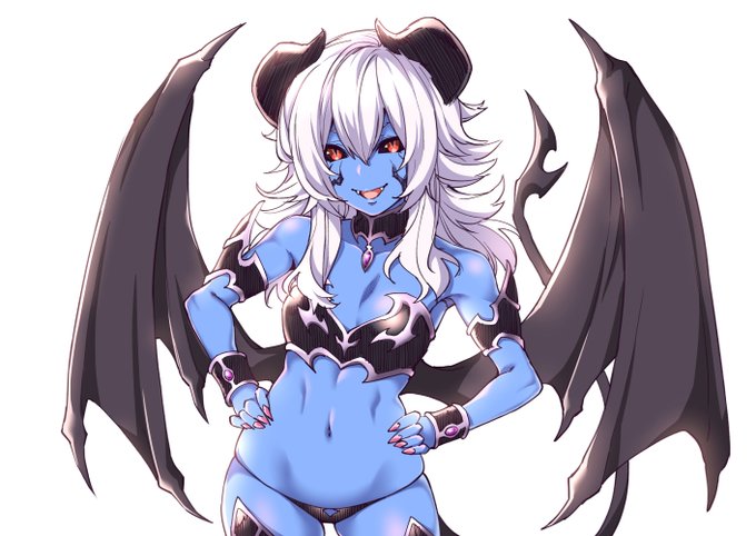 なんか前に何も考えずに描いてなんとなくいい感じになった悪魔娘😈 