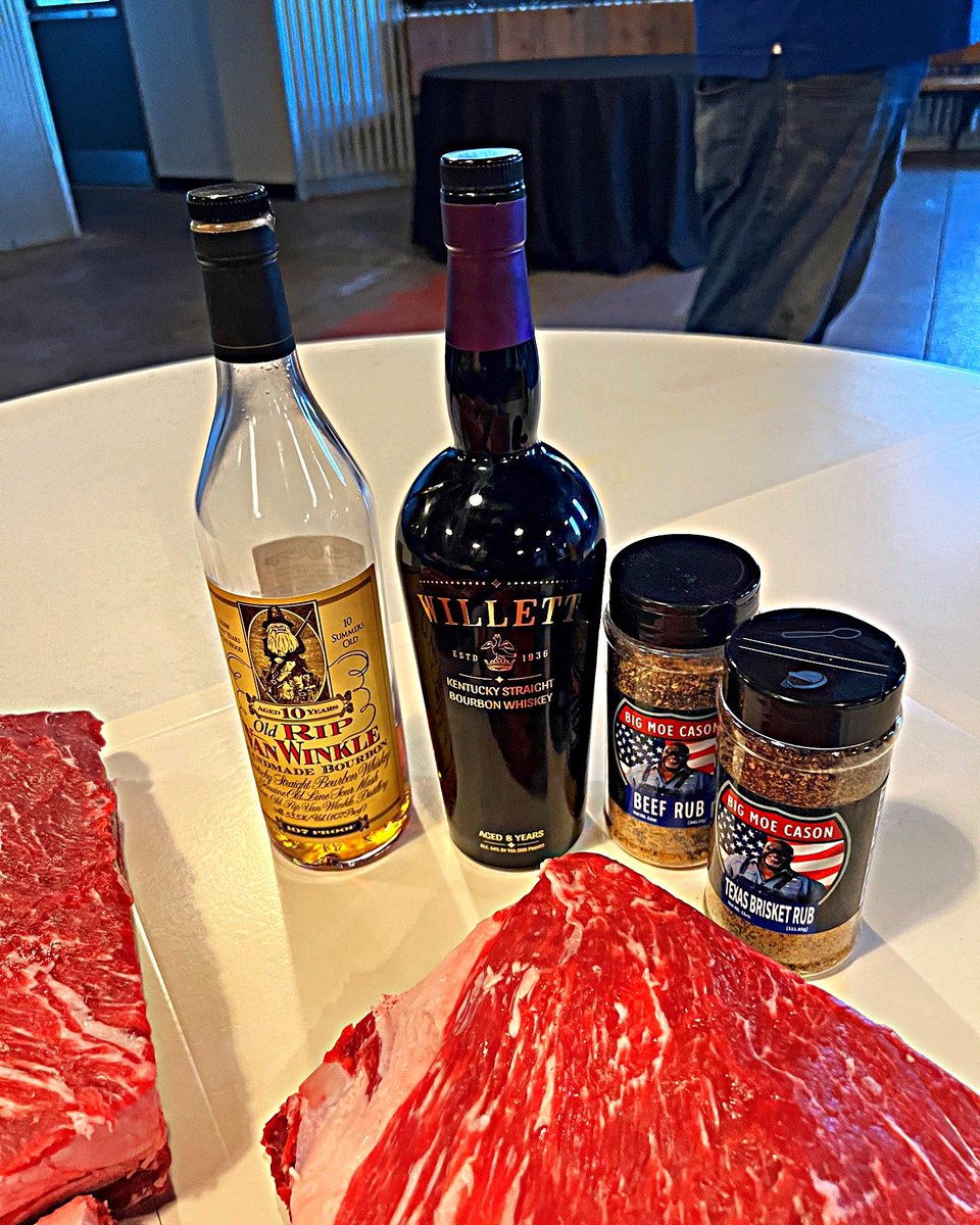 Prepping for our bbq class here in Cadiz Kentucky with my bbq brotha @bbqbob11 #kentucky #bbqclass #kentuckybourbon #pappyvanwinkle #willettbourbon