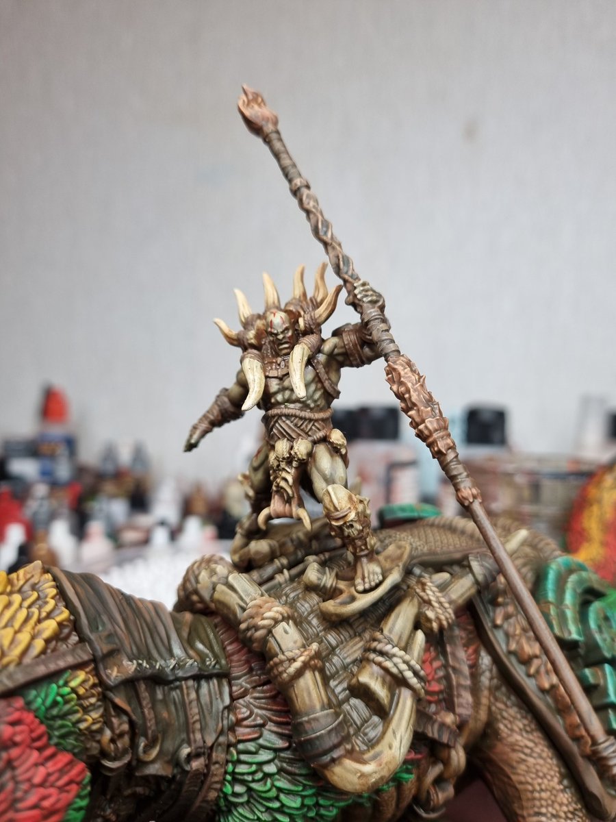 Thehobbyhobo1's tweet photo. Apex Predator complete! Pretty chuffed with this. 

#coloursofconquest #Parabellum
#ConquestTLOAK #DINOORCS https://t.co/knvL0oXWqr