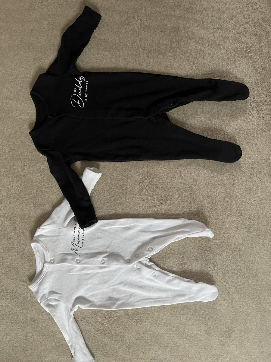 ImClareHarrison's tweet photo. @AsdaServiceTeam hi. I bought this multipack in tiny baby size for my newborn as she arrived early and nothing fit her. However there is clearly something wrong. They’re both labelled the same size but the black one is quite clearly NOT for a tiny baby. V frustrating https://t.co/E5geIk1QvY