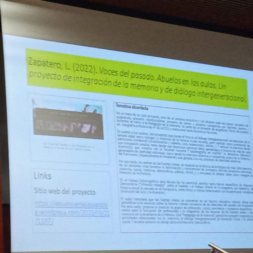 luigizapaa's tweet image. Historia con Memoria en Educación en Pamplona. Perfecta organización e importante puesta en común de experiencias. Presentamos nuestro proyecto Voces  del pasado/Abuelos en las Aulas de diálogo intergeneracional e integración de la Memoria en la Historia
