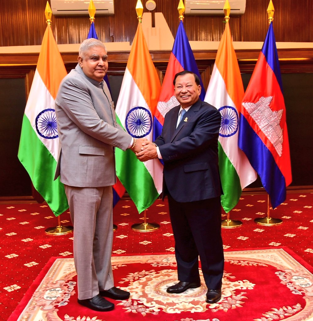 Vice President Of India On Twitter In An Amiable Meeting With Samdech vice-president-of-india-on-twitter-in-an-amiable-meeting-with-samdech
