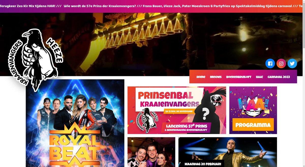 Heb jij hem al gezien??🧐 Vandaag krijgen we niet alleen een nieuwe prins, maar hebben we ook een kersverse website!!🎉 Neem snel een kijkje en hou vanavond de site in de gaten om erachter te komen wie de nieuwe prins &amp; boerenfamilie is!!🤩 kraaienvangers.nl #fijnfisjenie