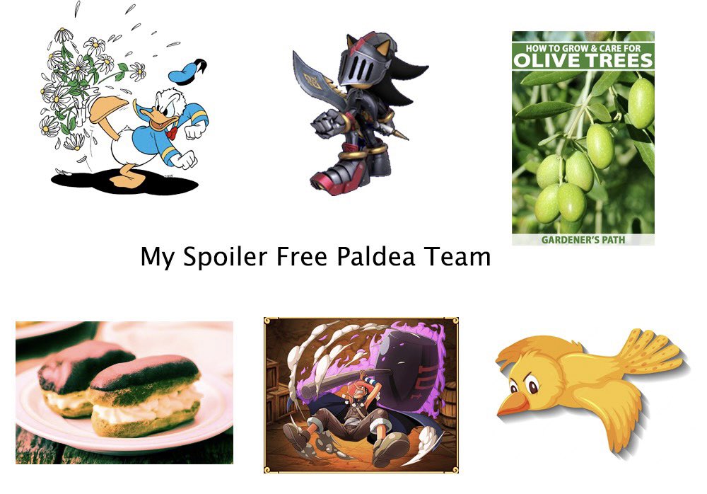 CaolanC330's tweet photo. My team for Pokémon Violet but without context #PokemonScarletVioletleaks #Pokemon https://t.co/Yo6Qu75I54