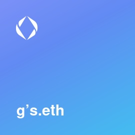 g’s.eth bought for 1.0 ETH (1,259.32 USD) on Ensvision #ENS #Web3Names #EnsNames  

ens.vision/name/g%E2%80%9…