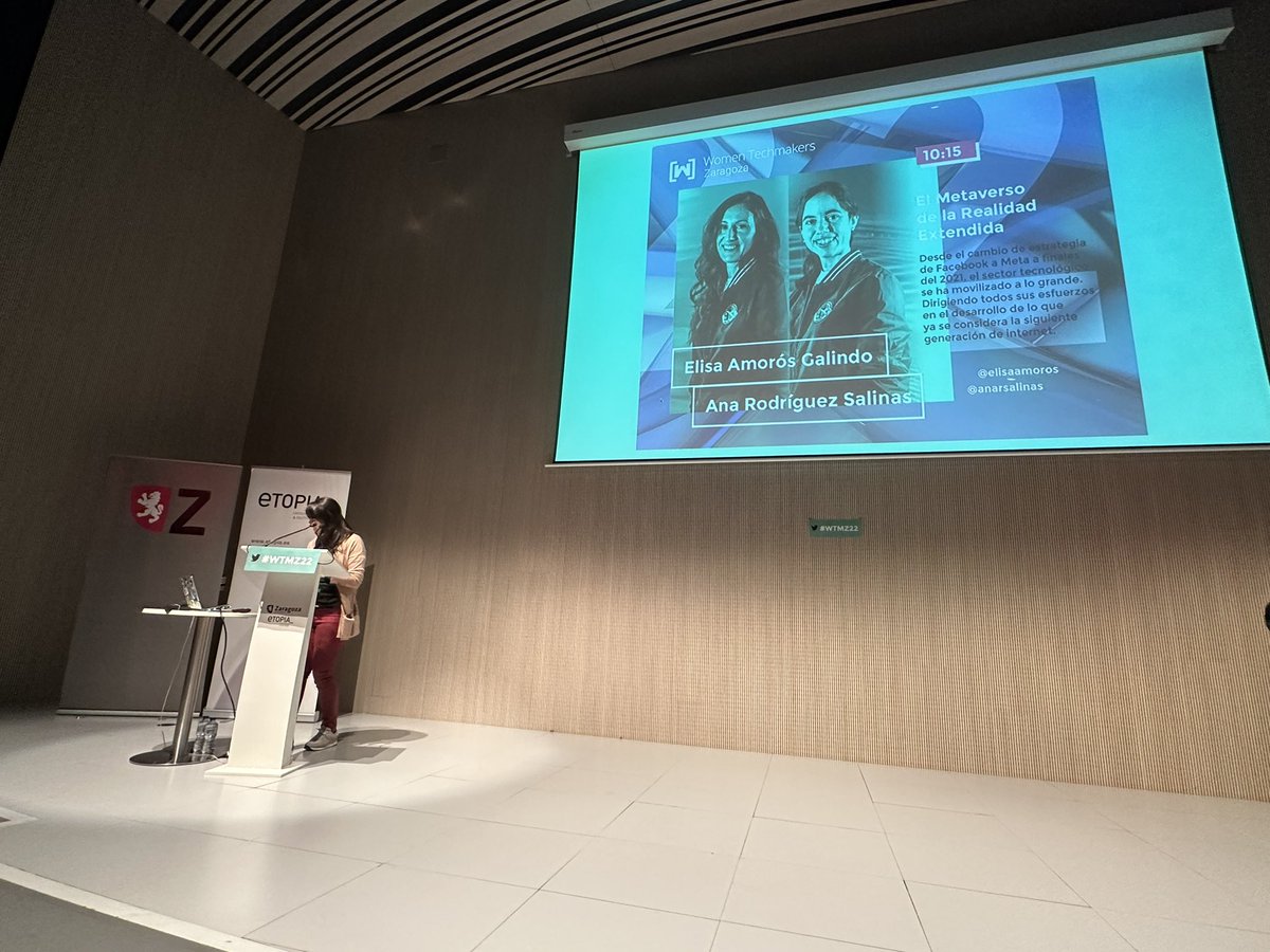 pherediagil's tweet image. Primera charla del #WTM2022 
Aprendemos de #metaverso ¿mundos paralelos? @anarsalinas y Elisa Amorós nos lo están contando