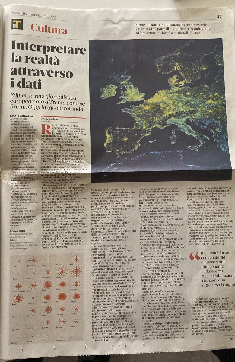_federicocaruso's tweet image. It all started as a way to play around with @Speedtest data for the #30DayMapChallenge. It ended up with my map published on a print newspaper celebrating @EdjNet&apos;s 5th birthday.
A big thank you to #EdjNet and @BalcaniCaucaso for the inspiration!