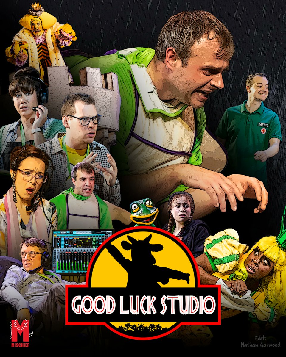 NateG119's tweet photo. Huge congratulations to the @goodluckonstage cast for reaching the end of their tour today - hope the final shows are a blast! I know Wibble was a dragon 🐲, but I hope you enjoy this tribute to @chrisleask's hilarious 'T-Rex' hands... https://t.co/j5a2T3xgEm