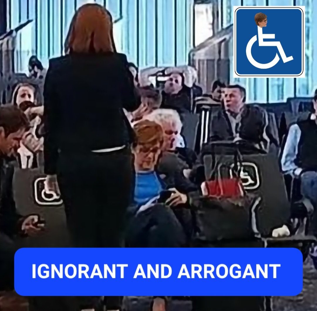 ScotNatWatch's tweet image. #SEATGATE: The ONLY important thing here is that Nicola Sturgeon is the kind of person who will sit in a disabled seat, surrounded by her luggage and entourage, when loads of seats are available. 

Who would vote for that kind of person?

#ResignSturgeon #AbleistSturgeon