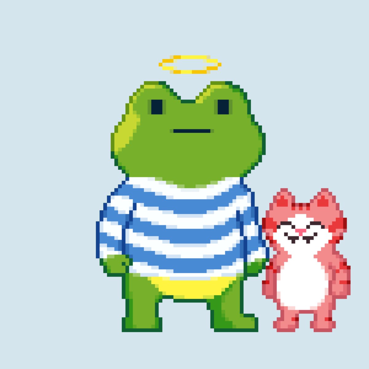 TheItalianForg's tweet photo. Someone said friends? @FroggyFriendNFT killin’ it since day one. First legendary cat paired with a legendary forg. More bullish than ever #GetFroggy https://t.co/KRrxomDro2